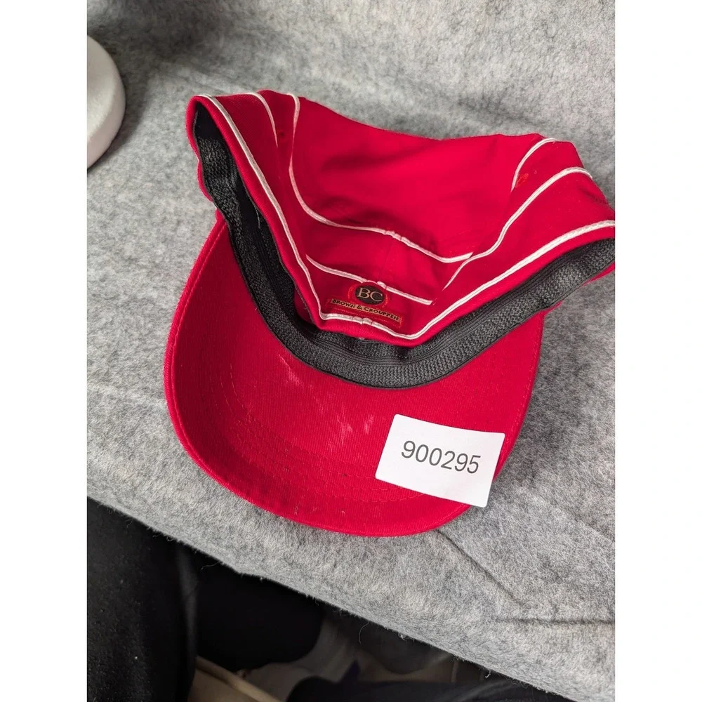Kids Red St‎ Louis Cardinals Baseball Cap with White Stripes Brown & Crouppen